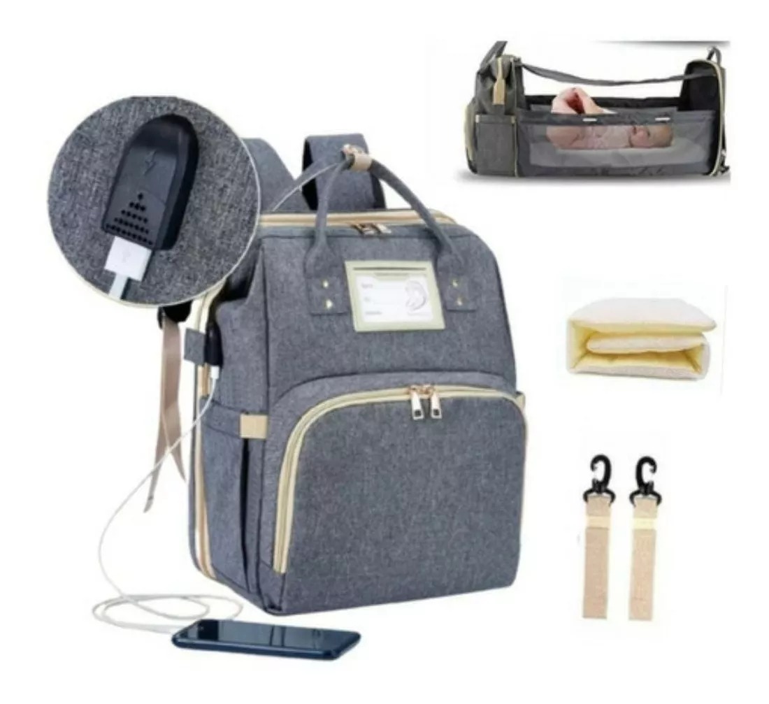 Miniatura 2 de Pañalera Cuna con Techo Y Broche delujo